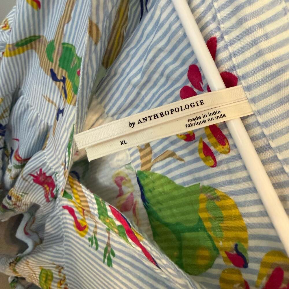 Anthropologie The Carolita Printed Tiered Shirt Maxi Dress Size XL - Picture 3 of 6